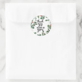 bedankt voor je hulp voor de kerstcadeautjes ronde sticker (Tas)