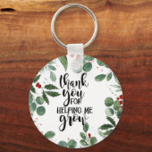 bedankt voor je hulp voor de kerstcadeautjes sleutelhanger (Voorkant)