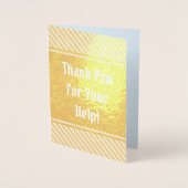 "Bedankt voor je hulp!" Wenskaart Folie Kaarten (Voorkant)