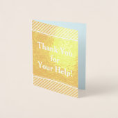 "Bedankt voor je hulp!" Wenskaart Folie Kaarten (Voorkant)