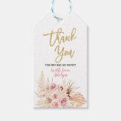 Bedankt voor je ijsje Boho-baby shower. Cadeaulabel (Voorkant)