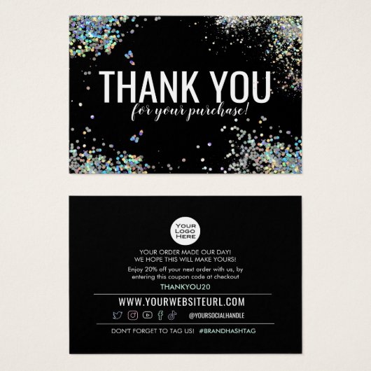 Bedankt voor je Kaart Kortingen klant kopen (Voorkant /achterkant)