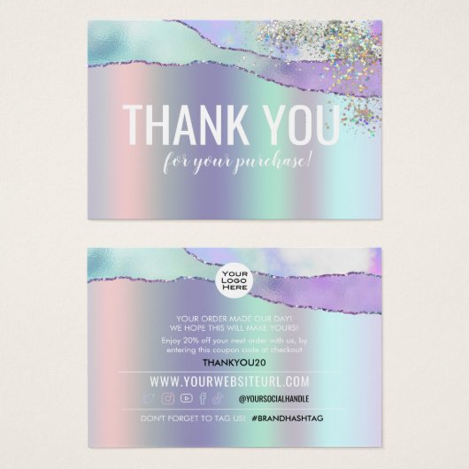 Bedankt voor je Kaart Kortingen klant kopen (Voorkant /achterkant)