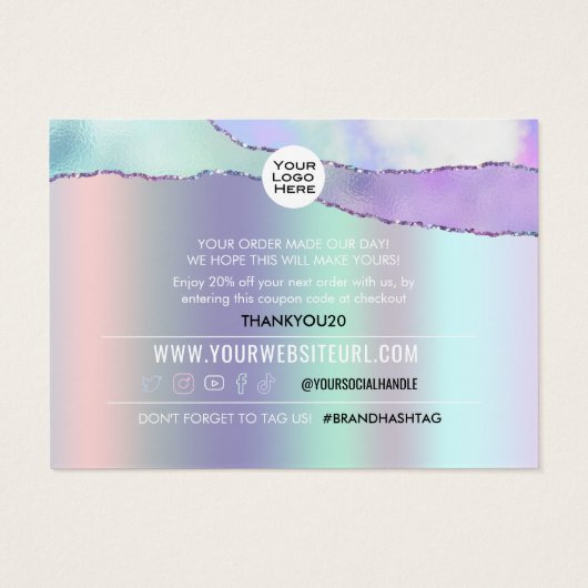 Bedankt voor je Kaart Kortingen klant kopen (Achterkant)