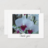 Bedankt voor je kaart met witte en paarse orchidee (Voorkant / Achterkant)