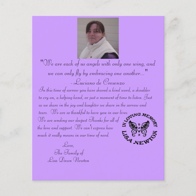 Bedankt voor je kaarten (Voorkant)