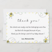 Bedankt voor je kaarten, Baby shower mama om meisj (Voorkant)