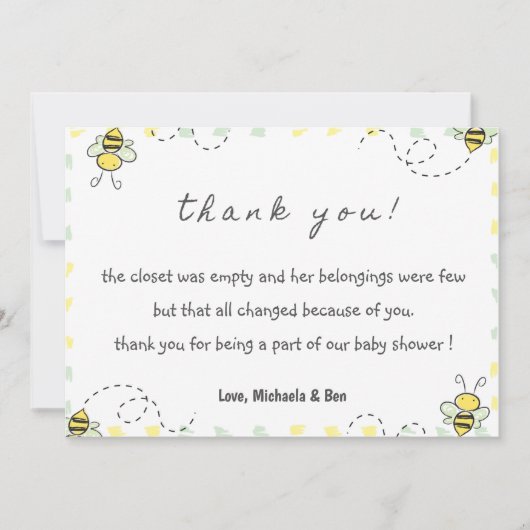 Bedankt voor je kaarten, Baby shower mama om meisj (Voorkant)