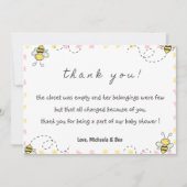 Bedankt voor je kaarten, Baby shower mama om te wo (Voorkant)