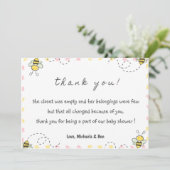 Bedankt voor je kaarten, Baby shower mama om te wo (Staand voorkant)