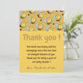 Bedankt voor je kaarten, Baby shower Meisje om te  (Staand voorkant)