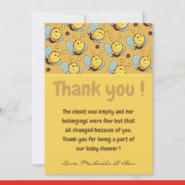 Bedankt voor je kaarten, Baby shower Meisje om te 