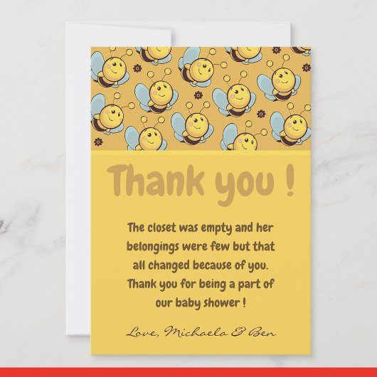 Bedankt voor je kaarten, Baby shower Meisje om te 