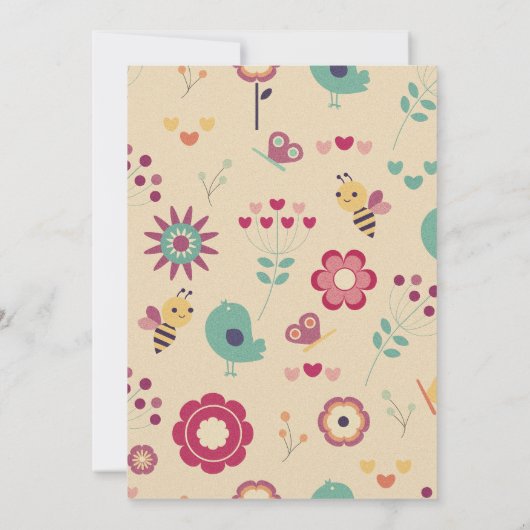 Bedankt voor je kaarten Cute Whimsical (Achterkant)