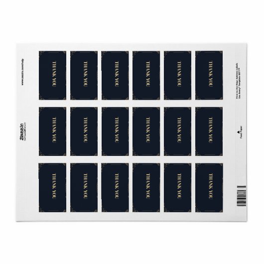 Bedankt voor je kaarten etiket (Full Sheet)