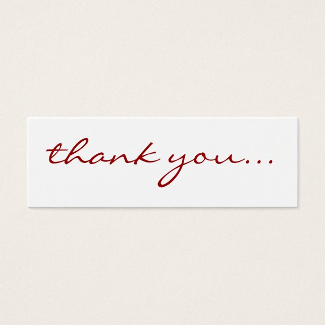 Bedankt voor je kaarten mini visitekaartjes (Voorkant)