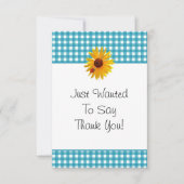 Bedankt voor je kaarten Summer Sunflower Gingham (Voorkant)