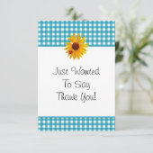 Bedankt voor je kaarten Summer Sunflower Gingham (Staand voorkant)