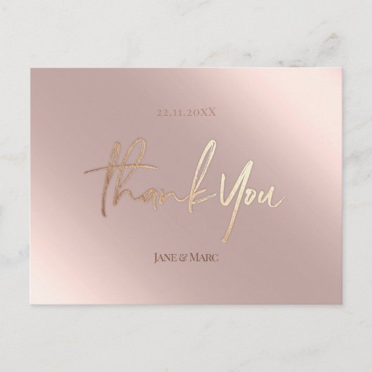 Bedankt voor je kaarten voor de Folie Rosegold Bri (Voorkant)