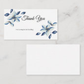 Bedankt voor je kaarten wit plaatskaartje (Voorkant / Achterkant)