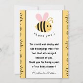 Bedankt voor je kaarten Zoet je Baby shower. (Voorkant)