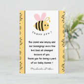 Bedankt voor je kaarten Zoet je Baby shower. (Staand voorkant)