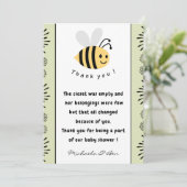 Bedankt voor je kaarten Zoet je Baby shower. (Staand voorkant)