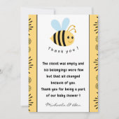 Bedankt voor je kaarten Zoet je Baby shower. (Voorkant)