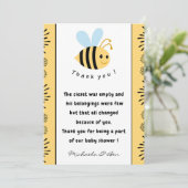 Bedankt voor je kaarten Zoet je Baby shower. (Staand voorkant)