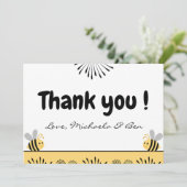 Bedankt voor je kaarten Zoet je Baby shower. (Staand voorkant)