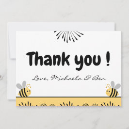 Bedankt voor je kaarten Zoet je Baby shower.