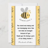 Bedankt voor je kaarten Zoet je Baby shower. (Voorkant)