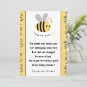 Bedankt voor je kaarten Zoet je Baby shower. (Staand voorkant)