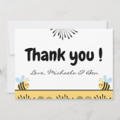 Bedankt voor je kaarten Zoet je Baby shower. (Voorkant)