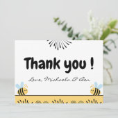 Bedankt voor je kaarten Zoet je Baby shower. (Staand voorkant)