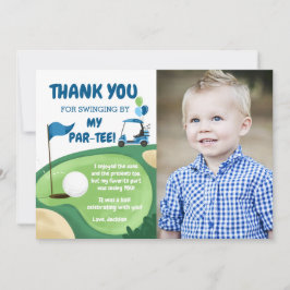 Bedankt voor je kaartje in één Golf Birthday T-shi Kaart