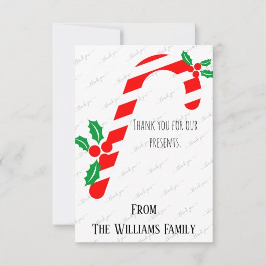 Bedankt voor je kerstkaart Aangepast op maat (Voorkant)