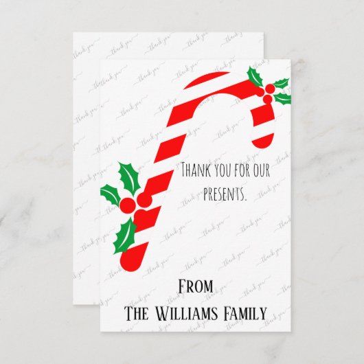 Bedankt voor je kerstkaart Aangepast op maat (Voorkant / Achterkant)