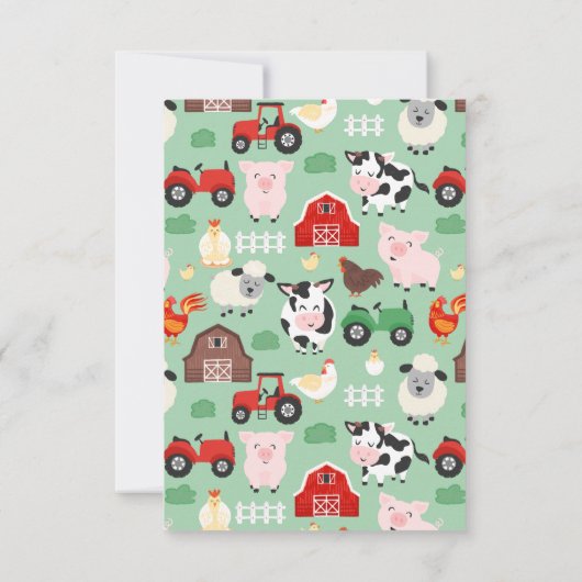 Bedankt voor je Kinderboerderij Dier Verjaardagsfe (Achterkant)