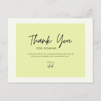 Bedankt voor je komst briefkaart