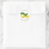 Bedankt voor je komst. Citrus lemon baby shower Ronde Sticker (Tas)