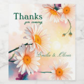 Bedankt voor je komst en je naam wijn etiket (Enkel label)