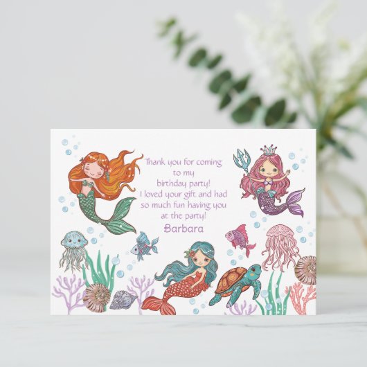 Bedankt voor je komst Flat Thank You Card (Staand voorkant)