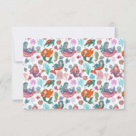 Bedankt voor je komst Flat Thank You Card (Achterkant)