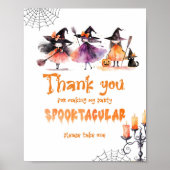 Bedankt voor je komst Halloween heksen Verjaardag Poster (Voorkant)