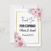 Bedankt voor je komst Hartelijk dank (Voorkant)