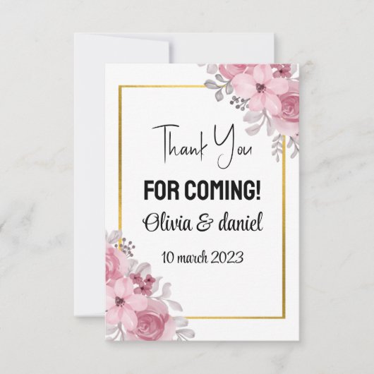 Bedankt voor je komst Hartelijk dank (Voorkant)