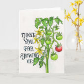 Bedankt voor je komst kaart (Gele Bloem)