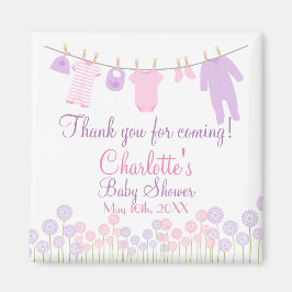 Bedankt voor je komst! Kleding Baby shower Magneet
