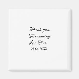 bedankt voor je komst naam sms'je magneet